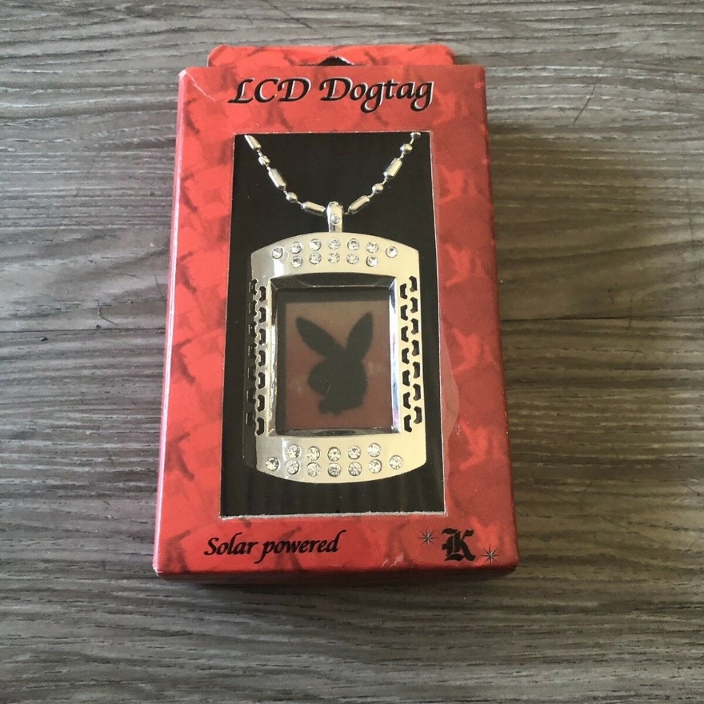 PLAYBOY LCD DOG TAG BUNNY Icon PENDANT